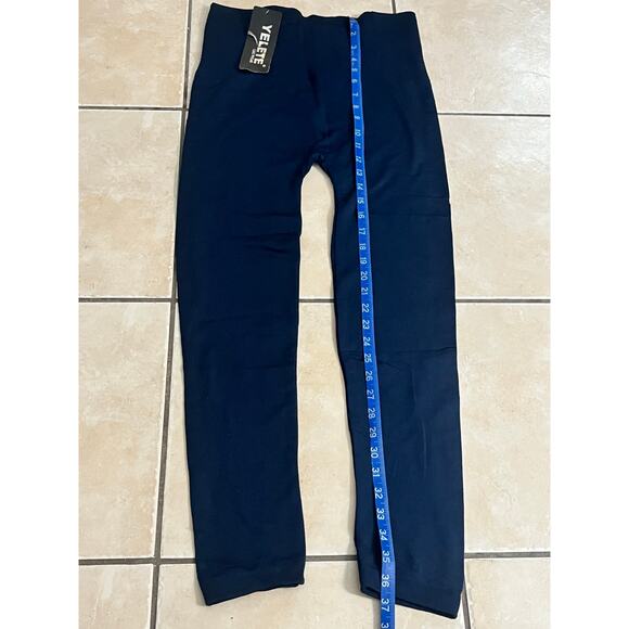 NWT YEFEE Navy Fleece-Lined Leggings PLUS | 38” Inseam - Picture 2 of 5